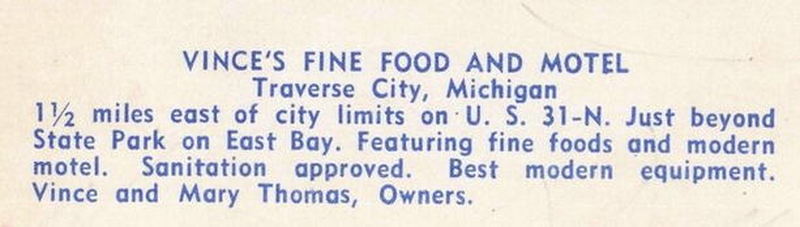 Vinces Motel and Restaurant - Vintage Postcard (newer photo)